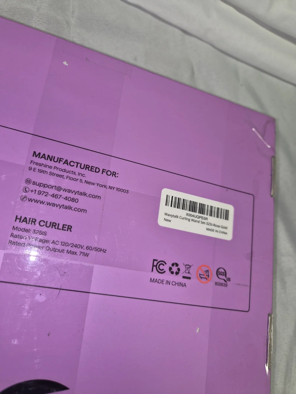WAVYTALK Multi Curl 5-in-1 Curling Wand Set - Purple